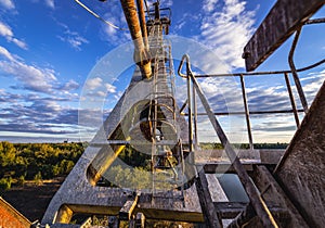 Port Crane in Chernobyl Zone, Ukraine photo