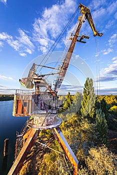 Crane in Chernobyl Zone photo