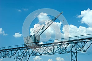 Crane and clouds