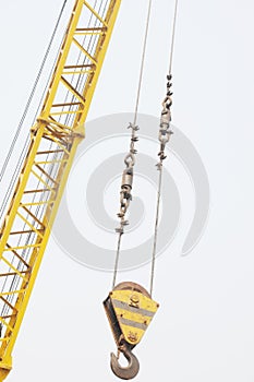 The crane column and hook