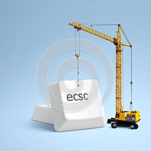 Crane Constructing ECSC Keyboard Key