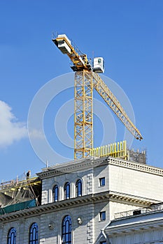 Crane construction completes attic