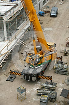 Crane On Construction Site