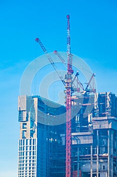 Crane construction site