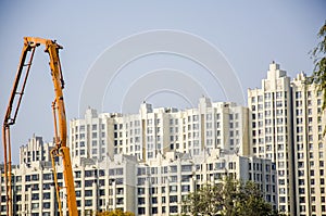 Crane at construction site