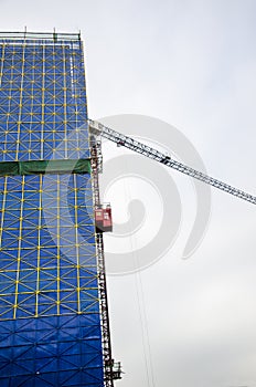 Crane at construction site