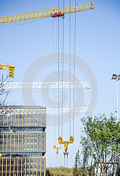 Crane at construction site