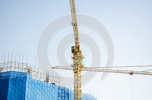 Crane at construction site