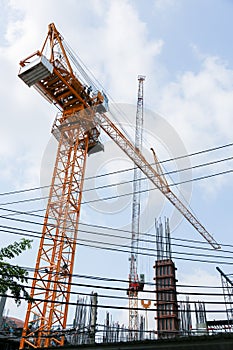 Crane at construction site