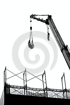 Crane and Construction Site