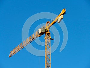 Crane on construction site in Belgrade, Serbia.