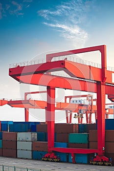 Crane in container terminal