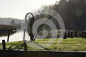 Crane on Cotehele Quay, River Tamar