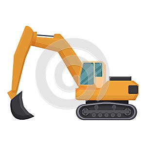Crane crawler icon cartoon vector. Machine work