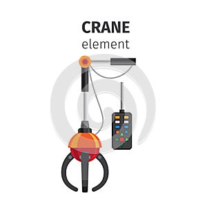 Crane flat element isolated on white