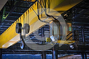 Crane gantry in steel plant photo