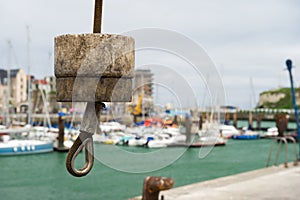Crane in harbor Dieppe