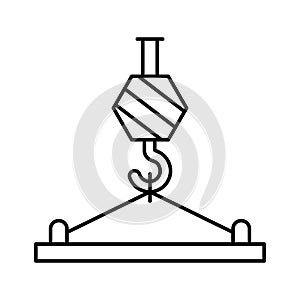 Crane hook Isolated Vector icon Which can easily modify or edit