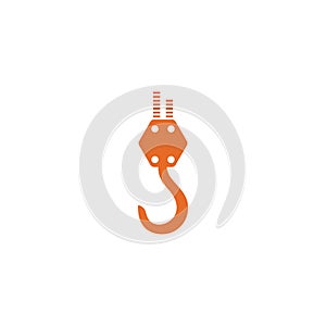 Crane hook logo vector template