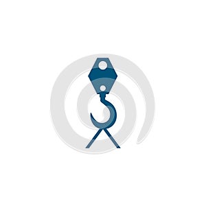 Crane hook logo vector template
