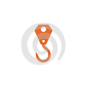 Crane hook logo vector template