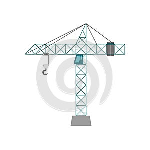 Crane icon. Under construction concept. Vector graphic