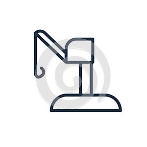Crane icon vector isolated on white background, Crane sign