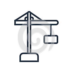 Crane icon vector isolated on white background, Crane sign