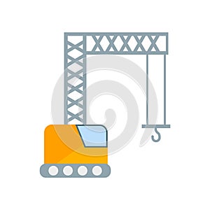 Crane icon vector isolated on white background, Crane sign , industry symbols