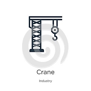 Crane icon vector. Trendy flat crane icon from industry collection isolated on white background. Vector illustration can be used