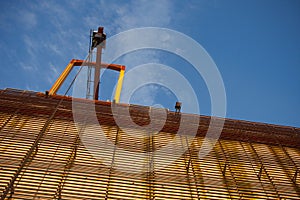 Crane on industrial building