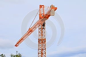 Crane industry selective focus construction buildings site city