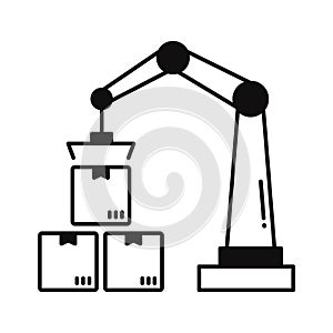 Crane lifter Vector Icon which can easily modify or edit