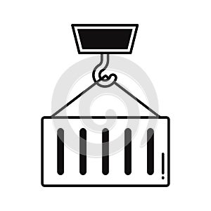 Crane lifter Vector Icon which can easily modify or edit