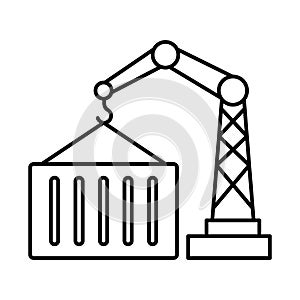 Crane lifter Vector Icon which can easily modify or edit