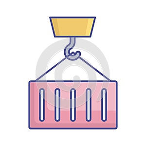 Crane lifter Vector Icon which can easily modify or edit