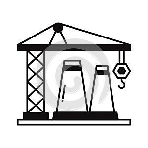 Crane lifter  Vector Icon which can easily modify or edit