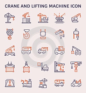 Crane lifting icon