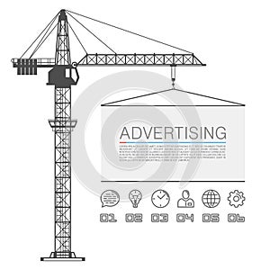 Crane lifts the billboard