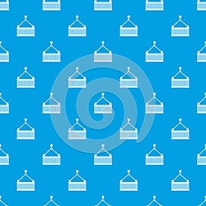 Crane with load pattern seamless blue