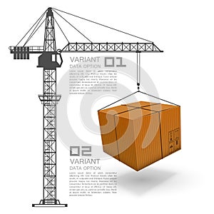 Crane loading boxes