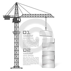 Crane loading boxes