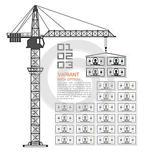 Crane loading Dollars