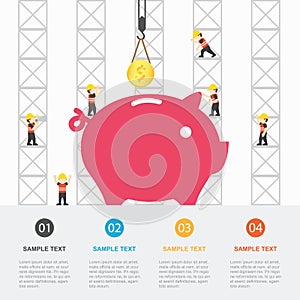 Crane and money building.