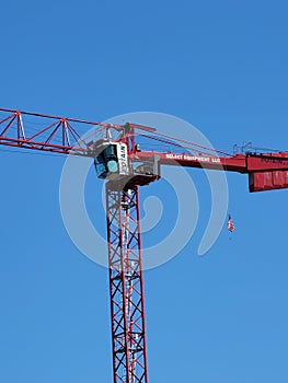 Crane Operator working at hospital construction site