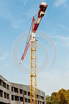 Crane over construction site