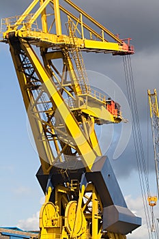 Crane in a port