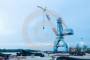 Crane in a port