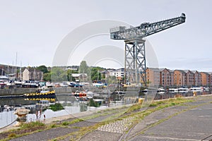 Crane in Port Glasgow at James Watt Dock