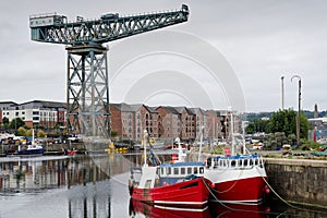 Crane in Port Glasgow at James Watt Dock